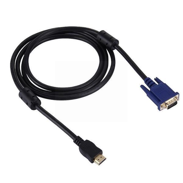 HDMI Male To VGA D-Sub Male Cable - Black - 2m