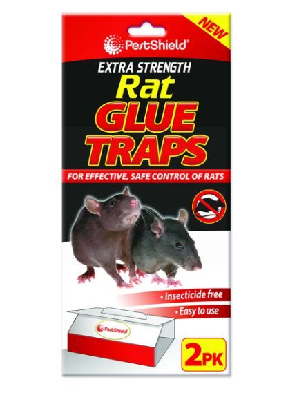PEST SHIELD EXTRA STRENGTH RAT GLUE TRAPS - PACK OF 2